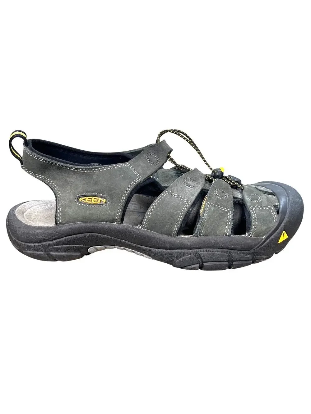 Keen Men’s Newport H2 Grey Leather Hiking Trail Sandals Size US 11.5